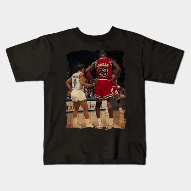 Michael Jordan and Muggsy Vintage Kids T-Shirt by CAH BLUSUKAN